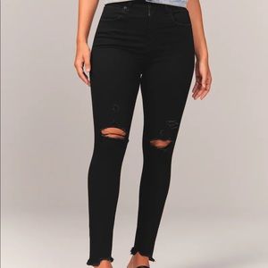 Abercrombie & Fitch Curve Love High Rise Super Skinny Ankle Jeans